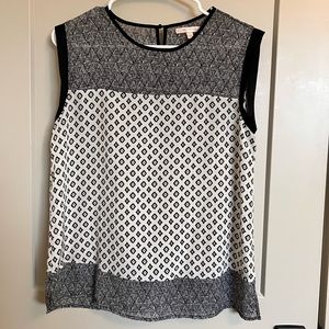 Skies Are Blue Patterned Blouse - Size 8